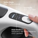Bosch Akku-Staubsauger Unlimited Gen2 Serie 8 BSS82SIL1, beutellos, bis 45 Min Laufzeit, austauschbarer Akku, Schnellladegerät, LED-Beleuchtung, XXL-Polsterdüse, Fugendüse, alle Bodenarten, Silber - 10