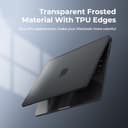 BlueSwan Cover compatibile con MacBook Pro 16 Pollici 2025 2024 2023 2021 Pro Max M4 A3186 A3403, M3 A2991, M2 A2780, M1 A2485 Bordo in TPU Cover Rigido Protettivo Antigraffio -(Bordo Nero) Nero Opaco - 6