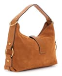GUESS Leder Schultertasche Camden Shoulder Bag Cognac hellbraun - 4