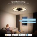 Sky angle Lampada a Soffitto Smart con Controllo Vocale tramite Alexa/Google Home, LED Dimmerabile, Lampada a Soffitto LED per Soggiorno, Camera da Letto, Bagno, Cucina - 5