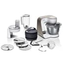 Bosch Küchenmaschine Serie 4 MUM5XW20, Edelstahl-Schüssel 3,9 L & Rührschüssel MUZ5KR1, 3,9 Liter, max. Teigmenge 2,7 kg, spülmaschinengeeignet, weiß, passend für Küchenmaschine Serie 4 - 2