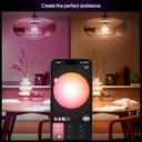 Philips Hue Essential Smart LED A60 Bulb, White and Color Ambiance, B22 Base, 8W, 2200K-6500K, 806 Lumens, Dimmable, Works with Alexa, Google Assistant, and Apple Home, 2 Pack - 4