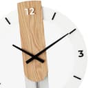 ZGUZMCMK Minimalist Wall Clock with, Modern Design in Wood And Glass, Easy Installation, Suitable for Study, Living Room, Office, Arabic Numerals - 2