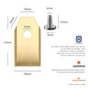 45x Titan Messer Klingen für Husqvarna Automower Messer für Husqvarn® Automower®/Yardforce/Gardena Mähroboter (3g - 0,75mm) inkl. Ersatzmesser für Gardena - Mähroboter Ersatzteile Zubehör - 3