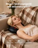 RENPHO Muttertagsgeschenk, Shiatsu Massagegerät, Massagekissen mit Wärmefunktion, Rückenmassagegerät mit 3 Geschwindigkeiten, 4D Nackenmassagegerät mit Tiefknetmassage - 3