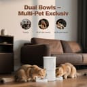 Comedero Gato Automático Doble & App: Dispensador Automático de 5L con WiFi 2.4G y Temporizador para Comida Seca - Diseño de Comedero Doble AONBOY para Múltiples Gatos y Perros - Blanco - 4