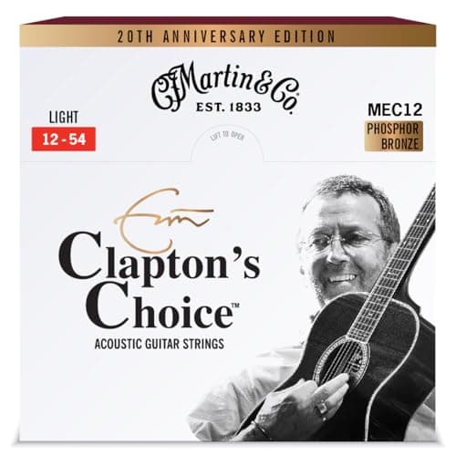 Martin & Co. - MEC12LTD Eric Clapton's Choice LTD 12.54, Set Corde per Chitarra Acustica, Scalatura 12-54, in Phosphore Bronze, Edizione Limitata