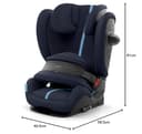 Cybex Gold Silla de coche Pallas G i-Size, 76-150 cm, De 15 Meses a 12 Años, Aprox. 9 a 50 kg, Plus, Pallas G2, Azul (Navy Blue) - 8