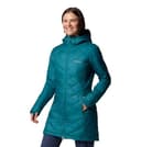 Columbia Long Hooded Jacket Heavenly-Chaqueta Larga con Capucha, Azul (Azul Río), M para Mujer - 3