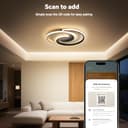 BAYHT Ceiling Light with Remote Control, Living Room Lamp with Matter Compatible with HomeKit, Alexa, Google and IFTTT, 32W Modern LED Ceiling Lights for Bedroom Living Room - 5
