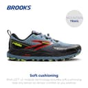BROOKS 1104261D004 Cascadia 18 Men Citadel/Ebony/Lime UK 9 - 2