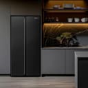 Fridgemaster MS83430EB Freestanding Slim American Side by side Door Fridge Freezer 441L, Total No Frost, Inverter compressor, Black, 83.2x178.0cm, Energy Rating E - 16