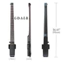 Batking Basso elettrico senza testa da viaggio, basso elettrico a 5 corde, con custodia e truss Road & Wire - 2