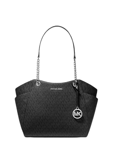 Michael Kors Jet Set Travel, White, Black, Large