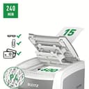 Leitz IQ Autofeed Office Pro Aktenvernichter, 600 Blatt Papierstapel schreddern, Zeit sparen mit automatischem Einzug, Partikelschnitt P4, 110L Abfallbehälter, Leiser Betrieb für große Büros, 80170000 - 3