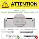 FINTIE Custodia Compatibile con 15 Pollici Microsoft Surface Laptop 7 2024 (Modello: 2037), Cover Leggera Sottile e Rigida Case, Trasparente Cristallo - 2