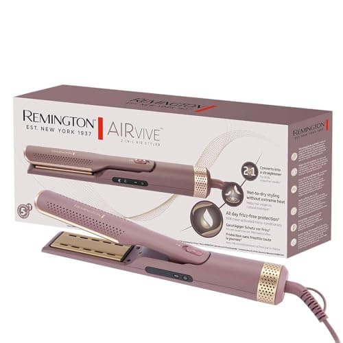Remington AIRvive Airstyler [2-in-1 Straighteners: Wet & Dry Application] Ionic Air Technology for Smooth, Smooth & Wavy Styling Results (Anti-Frizz Microactive Ingredients, LED Display) AS8930