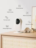nooie Babyphone Kamera, Babyphone mit Kamera und SD Karte, WLAN Kamera Indoor mit APP und 2K HD Nachtsicht Gegensprechfunktion Kompatibel mit Alexa und 2.4Ghz WiFi, Bewegungs Geräuscherkennung - 2