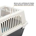 Ferplast Transportín Gato, Transportín Perro Mediano Pequeño y Gatos hasta 15 Kg, Techo Abrible, con Cojín y Comedero, 40 x 60 x h 38 cm, Transportín Mascotas Rígido Atlas 30 Open - 7