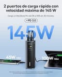 Baseus EnerGeek Power Bank 145W 20800 mAh, Bateria Externa Carga Rapida con 2X USB-C PD 3.0 100W MAX, Affichage Intelligent, Compatible con MacBook Pro, DELL, HP, SteamDeck, iPhone 16/15/14, Samsung - 2