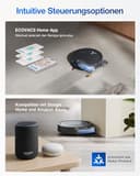 ECOVACS DEEBOT T80 Omni Saugroboter mit Wischfunktion, 18.000 Pa, OZMO Roller Wischwalze mit kontinuierlicher Frischwasser-Selbstreinigung, ZeroTangle 3.0,Moppwäsche mit 40-75℃ heißem Wasser, Schwarz - 8