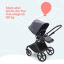 Bugaboo Fox Cub Kinderwagen für jedes Gelände, leichter und stabiler Kinderwagen, strapazierfähiges Design und extragroßes Sonnendach, einteilig und selbststehend faltbar, Stormy Blue - 8