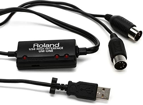 Interfaz MIDI USB Roland UM-ONE mk2 — Alimentación por bus USB, compatible con Mac, PC, iPad y el kit iPad Camera Connection de Apple