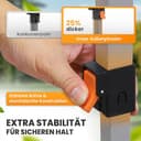 NATURIZ® Pavillon 3x3 Wasserdicht Stabil Winterfest und UV 50+ Schutz - Faltpavillon mit Seitenwänden - Pop Up Zelt für Garten, Camping, Märkte - Gartenpavillon (Grau, 3x3m) - 5