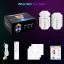 KIMIMARA Esagonali Muro LED Luci - 12 Pcs Pannelli LED Luci Esagonale Gaming RGB Pannelli Sincronia Musica Esagoni Pannello Wall Luce per Gaming Stanza - 5