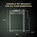 NOMAD Campervan Fridge Freezer CR50X 12/24V Integrated Refrigerator 43.4L Digital Control Panel Night Mode Reversible Door Battery Protection Ideal for Campervans Motorhomes Boats Energy Class E Black - 6