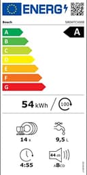 Bosch SBD6TCX00E Serie 6 Smarter Geschirrspüler Vollintegriert, 60 cm breit, Besteckschublade, Silence Programm besonders leise, PerfectDry mit Zeolith trocknet sogar Kunststoff - 15