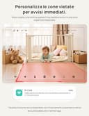 Dr.Care VistaView Baby Monitor WiFi Con Sostegno, 5”1080P Schermo Diviso & 2K/3MP Telecamera, APP Mobile, 5000mAh Batteria, HD Visione Notturna, Allarmi Pianto e Movimento, Audio Bidirezionale, 390m - 8