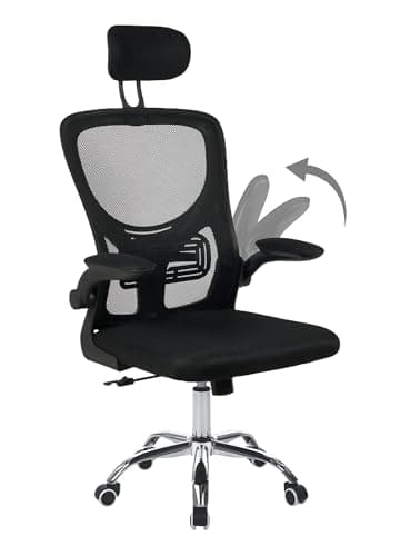 IlGruppone Sedia da Ufficio con Supporto Lombare, Poltrona Scrivania Ergonomica Braccioli Regolabili Altezza Regolabile Schienale in Rete Traspirante,Oscillante con Ruote Girevoli - con Poggiatesta