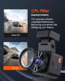 VANTRUE E1 lite Mini Dashcam WiFi vorne 1080P HDR/30fps mit Sprachsteuerung, 1,54'' IPS Versteckte Dash Cam Auto, 160 ° Nachtsicht, 24Std.Parküberwachung, GPS, G-Sensor, Loop Aufnahme, Max. 512GB - 7