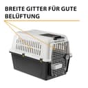 Ferplast Hundetransportbox Transportbox für große Hunde Atlas 70, Reisebox für Hunde, Sicherheitsverriegelung, Lüftungsgitter, 68,5 x 101 x h 75,5 cm Grau - 8