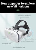 Occhiali VR 3D Visore Realtà Virtuale HD Compatibile Video Giochi per 4,7-7,2 pollici Android/iOS Smartphone (Bianco) - 2
