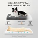 BEDSURE orthopädisches Hundebett Grosse Hunde - 112x81x7.6cm Hundekissen flauschig Hundematte waschbar Hundematratze in dunkelgrau für große Hunde - 2