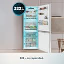 Cecotec Frigorífico Combi Con Dispensador de Agua 322L Bolero CoolMarket Combi 322i WD Inox D. 185,5cm de Alto, 59,5cm de Ancho, Tecnología Multi Airflow, HumidityFlex HUB, LED Interior - 5