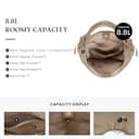 befen Bolsos Hobo de Piel Auténtica para Mujer, Bolso de Mano y Hombro de Primera Calidad con Lazo de Borlas - 4