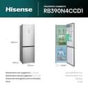 Hisense RB390N4CCD1 Frigorifero Combinato Total No Frost, Inox, 1.86x60cm, Classe D, 304L - 2