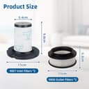 Wiederverwendbare Staubsauger Filter kompatibel für Rowenta X-Force Flex 11.60 12.60 14.60 15.60,Ersatzteile Zubehör Filter,2 Pre-Motor Filter + 2 Post Motor Filter,Ersetzt ZR009007,ZR009008. - 5