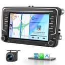 Haudio Autoradio 2 DIN con Apple CarPlay y Android Auto Inalámbricos, Pantalla de Coche de 7 Pulgadas con Canbus,Mirror Link,FM/Am/RDS/SWC, Compatible con VW Golf 6, Passat,Polo, Tiguan,Jetta y Skoda - 1