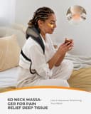 CooCoCo Cordless Neck Masasger for Neck Pain, 6D Shiatsu Back Massager with Advanced Heat, Larger Size Shoulder Massager, Valentines Gifts for Him Her Men Women - 5