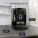 De’Longhi Magnifica Start - Perfetto Kaffeevollautomat mit LatteCrema-Milchaufschäumer, 4 One-Touch-Getränke, Cappuccino, Espresso Kaffeemaschine, Soft-Touch-Bedienfeld, Schwarz (ECAM220.91.B) - 7