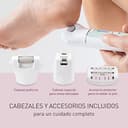 Panasonic ES-EY70-G503 Húmedo y Seco Depiladora, Doble Disco con 60 Pinzas, Flexible 90º Pivotante Cabeza, 3 velocidad Ajustes y LED Luz, 30 Minutos Operación Tiempo, Cabeza para Cuidado Pies - 6