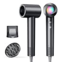 Haokoo Asciugacapelli Ionico Alta Velocità 150.000 RPM - Phon Capelli Professionale Leggero 365g, Asciugatura Rapida con Termo-controllo, 8 Temperature con Diffusore, Casa e Viaggio - 1