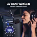 TONOR PC Microfono Dinámico Gaming con Brazo Soporte, Profesional Micrófono USB/XLR para Juegos, Podcasting, Streaming, Estudio, Vocal Grabación, Mic cardioide con 3.5mm Jack, Botón Mute, TD510+ - 4