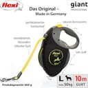 flexi® Giant Professional L | 10m Gurt Roll-Leine für Hunde bis 50 kg | schwarz/neon-gelb | ausziehbare Hundeleine | Gewicht 861.1 gr | Maße 18 x 24 cm - 4