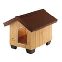 Ferplast Hundehütte Domus MINI aus FSC-Holz, Hundehaus Outdoor Wetterfest, Isolierende Kunststofffüße, Tür mit Bissschutzkante aus Aluminium, 47 x 61 x h 44 cm. - 1