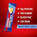 Enervit, Protein Bar 50% White Choco, Barrette Proteiche, 20g di Proteine, Low Sugar, con Vitamina D e B6, Gusto Cioccolato Bianco, Per il Recupero Dopo lo Sport, Senza Glutine, 12 Barrette da 40g - 2